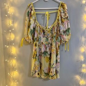 Leigh Floral Mini Dress- For Love & Lemons Brand